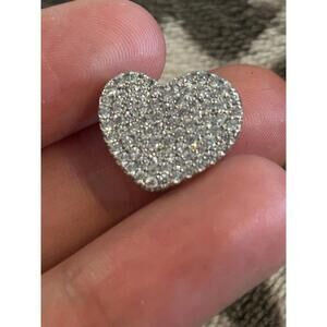 Z108 0.5 inch heart 925 sterling silver pendant